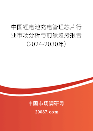 中国锂电池充电管理芯片行业市场分析与前景趋势报告（2024-2030年）