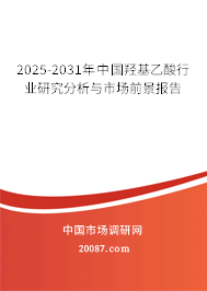 2025-2031年中国羟基乙酸行业研究分析与市场前景报告 2025-2031年中国羟基乙酸行业研究分析与市场前景报告