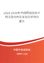 2024-2030年中国容器管板市场深度剖析及发展前景预测报告