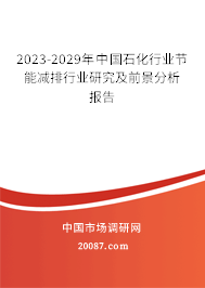 2023-2029年中国石化行业节能减排行业研究及前景分析报告