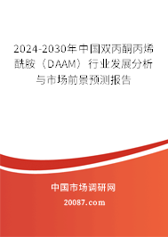 2024-2030年中国双丙酮丙烯酰胺（DAAM）行业发展分析与市场前景预测报告