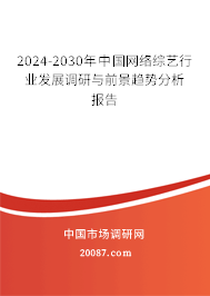 2024-2030年中国网络综艺行业发展调研与前景趋势分析报告