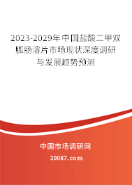 2023-2029年中国盐酸二甲双胍肠溶片市场现状深度调研与发展趋势预测