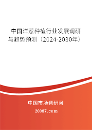 中国洋葱种植行业发展调研与趋势预测（2024-2030年）