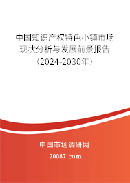 中国知识产权特色小镇市场现状分析与发展前景报告（2024-2030年）