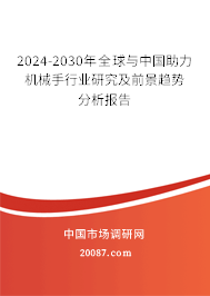 2024-2030年全球与中国助力机械手行业研究及前景趋势分析报告