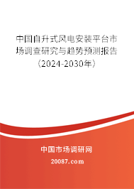 中国自升式风电安装平台市场调查研究与趋势预测报告（2024-2030年）