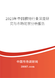 2023年中国模特行业深度研究与市场前景分析报告