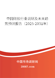 中国硅胶行业调研及未来趋势预测报告(2025-2031年) 中国硅胶行业调研及未来趋势预测报告(2025-2031年)
