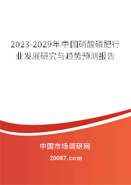 2023-2029年中国硝酸磷肥行业发展研究与趋势预测报告