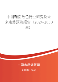 中国鞋面改色行业研究及未来走势预测报告（2024-2030年）