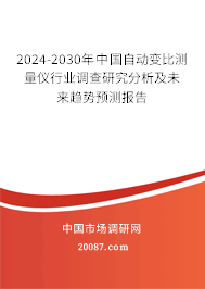 2024-2030年中国自动变比测量仪行业调查研究分析及未来趋势预测报告