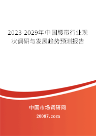 2023-2029年中国腰带行业现状调研与发展趋势预测报告