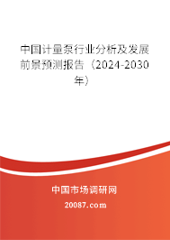 中国计量泵行业分析及发展前景预测报告（2024-2030年）