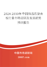 2024-2030年中国微晶石复合板行业市场调研及发展趋势预测报告