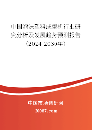 中国泡沫塑料成型机行业研究分析及发展趋势预测报告（2024-2030年）