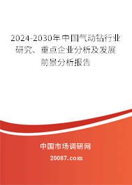 2024-2030年中国气动钻行业研究、重点企业分析及发展前景分析报告