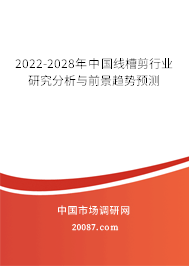 2022-2028年中国线槽剪行业研究分析与前景趋势预测