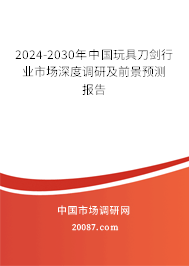 2024-2030年中国玩具刀剑行业市场深度调研及前景预测报告