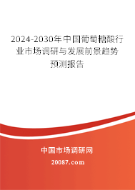 2024-2030年中国葡萄糖酸行业市场调研与发展前景趋势预测报告