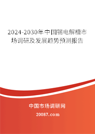 2024-2030年中国锡电解槽市场调研及发展趋势预测报告