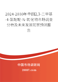 2024-2030年中国2,3-二甲基-4-氯吡啶-N-氧化物市场调查分析及未来发展前景预测报告