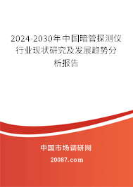 2024-2030年中国暗管探测仪行业现状研究及发展趋势分析报告