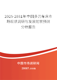 2025-2031年中国多刀车床市场现状调研与发展前景预测分析报告 2025-2031年中国多刀车床市场现状调研与发展前景预测分析报告