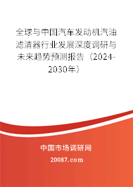 全球与中国汽车发动机汽油滤清器行业发展深度调研与未来趋势预测报告（2024-2030年）