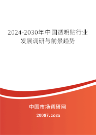 2024-2030年中国透明贴行业发展调研与前景趋势