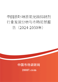 中国原卟啉原氧化酶抑制剂行业发展分析与市场前景报告（2024-2030年）