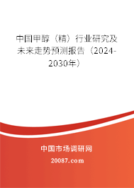 中国甲醇（精）行业研究及未来走势预测报告（2024-2030年）