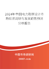 2024年中国电力勘察设计市场现状调研与发展趋势预测分析报告