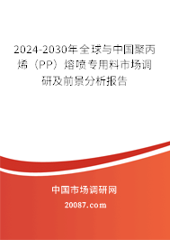 2024-2030年全球与中国聚丙烯（PP）熔喷专用料市场调研及前景分析报告