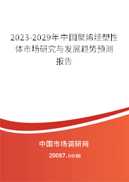 2023-2029年中国聚烯烃塑性体市场研究与发展趋势预测报告