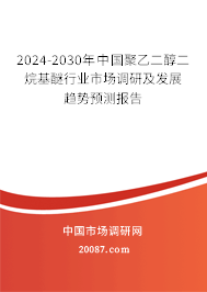 2024-2030年中国聚乙二醇二烷基醚行业市场调研及发展趋势预测报告