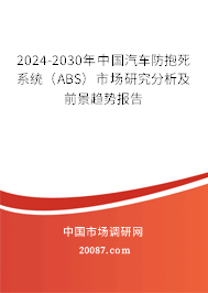 2024-2030年中国汽车防抱死系统（ABS）市场研究分析及前景趋势报告