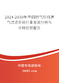 2024-2030年中国燃气轮机进气过滤系统行业发展分析与市场前景报告