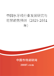 中国水牙线行业发展研究与前景趋势预测(2025-2031年) 中国水牙线行业发展研究与前景趋势预测(2025-2031年)