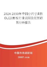 2024-2030年中国小尺寸柔性OLED面板行业调研及前景趋势分析报告