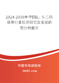 2024-2030年中国1，5-二硝基萘行业现状研究及发展趋势分析报告