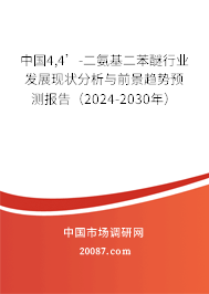 中国4,4’-二氨基二苯醚行业发展现状分析与前景趋势预测报告（2024-2030年）