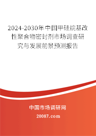 2024-2030年中国甲硅烷基改性聚合物密封剂市场调查研究与发展前景预测报告