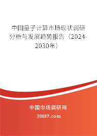 中国量子计算市场现状调研分析与发展趋势报告（2024-2030年）