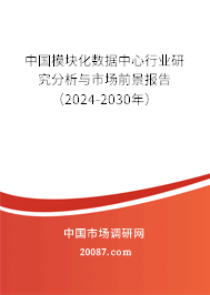 中国模块化数据中心行业研究分析与市场前景报告（2024-2030年）