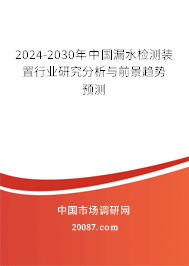 2024-2030年中国漏水检测装置行业研究分析与前景趋势预测