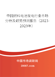 中国燃料电池发电行业市场分析及趋势预测报告（2023-2029年）