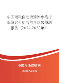 中国雨靴自动喷漆流水线行业研究分析与前景趋势预测报告（2024-2030年）