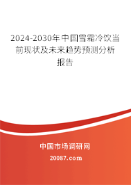 2024-2030年中国雪霜冷饮当前现状及未来趋势预测分析报告