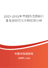 2025-2031年中国丙戊酰胺行业发展研究与市场前景分析 2025-2031年中国丙戊酰胺行业发展研究与市场前景分析